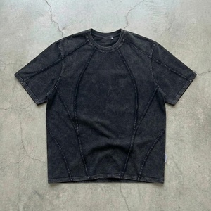เสื้อเชิ้ตทรงโอเวอร์ไซส์ ล้างสีแบบแอซิดวอช ขอบดิบ แต่งสไตล์วินเทจ สตรีทแวร์ ผ้าฝ้ายแท้ 100% คุณภาพสูง ระบายอากาศได้ดี น้ำหนัก 400 กรัม - Product Image 1