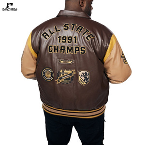 <b>Stand</b> Collar Vintage Wool Jacket Custom Embroidery Logos Panel <b>Work</b> Breathable Winter Single Pack Manufacturer Direct - Product Image 1