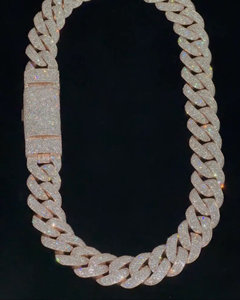 Cadena Cubana de Plata 925 con Diamantes de Moissanita de 22.50 MM, Collar para Hombre con Incrustaciones de Diamantes - Product Image 6