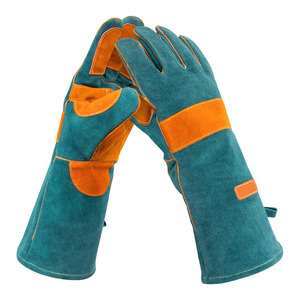 Gants de soudage en cuir de vachette renforcé Gants de protection des mains de sécurité industrielle de qualité supérieure résistants à l'abrasion - Product Image 1