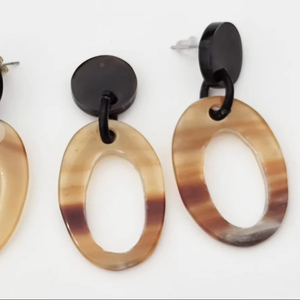 HF Crafts, pendientes de cuerno de búfalo pulidos ecológicos de alta calidad para mujer, joyería elegante inspirada en animales - Product Image 1