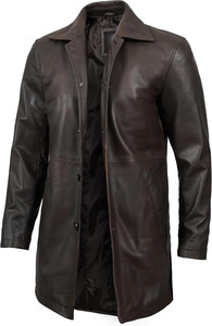 Abrigo de Cuero Impermeable Personalizado para Hombre, Invierno, Transpirable, de Secado Rápido, con Cuello Alto, Tejido de Lona, Servicio OEM, 50% - Product Image 2