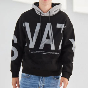 Fabricantes de ropa de aduana sudaderas con capucha sudaderas unisex telas personalizadas Puff estampado Sudadera con capucha hombres - Product Image 1