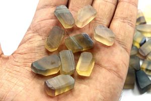 AAA Grade 10-Piece Fluorite Gemstone Set 18-20 MM Raw Size Untreated Multi-Color Loose Rough Stone Natural Fluorite Gemstones - Product Image 3