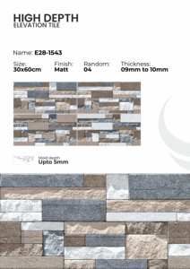 Carreaux de mur extérieurs en porcelaine 300x600mm Résistants aux intempéries - Product Image 3