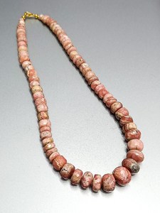 Collar de cuentas de rondelle de Rodocrosita genuina con cierre de plata 925 collar de Rodocrosita regalo de joyería de cuentas de plata para ella - Product Image 4