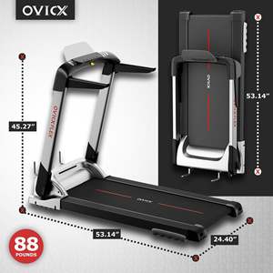 Tapis Roulant Pieghevole Portatile OVICX con Bluetooth e App per il Monitoraggio <span class=keywords><strong>Fitness</strong></span>, Motore Elettrico Silenzioso per l'Esercizio Fisico - Product Image 3