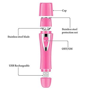Rasoir électrique portable pour femmes, mini-tondeuse à poils de nez et épilateur facial étanche avec alimentation USB, indolore pour les femmes - Product Image 5