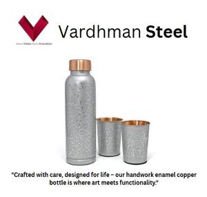 Vente d'usine Prix bas 330 GM Bouteille en cuivre émaillé artisanal un chef-d'œuvre de l'artisanat L'artisanat émaillé rencontre le cuivre - Product Image 2