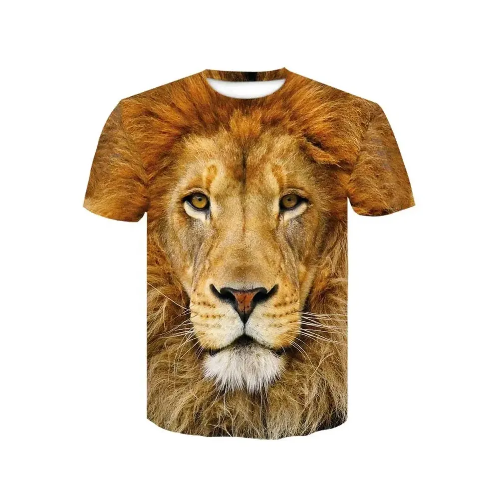 Nuevas camisetas de manga corta con estampado de Hip Hop Tops 3D moda divertido mono gráfico camisetas verano Casual Animal patrón hombres camiseta