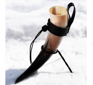 ชุดเขาสำหรับดื่มไวกิ้งทำจาก2026แท้งานทำมือเป็นมิตรกับสิ่งแวดล้อมงานฝีมือขัดเงาแตรของที่ระลึกจากทะเล - Product Image 2