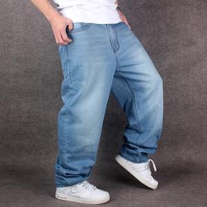 Printemps et automne hommes et femmes à la mode personnalisé Tube droit jet d'encre blanchisserie Jeans Couple américain lâche rétro pantalons décontractés - Product Image 4