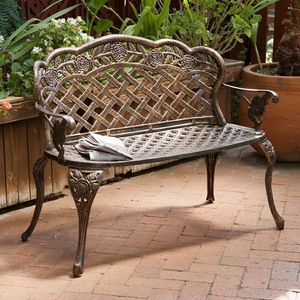 Banc en fonte au design moderne et fiable Bras ergonomiques Siège en bois Style vintage Confort extérieur durable pour l'école du parc - Product Image 2