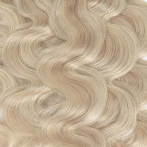 Brazilian Virgin Remy Clip in Wavy Human <b>Hair</b> <b>Extensions</b> <b>Ash</b> <b>Blonde</b> Mix #18a/1001 Soft Weft - Product Image 2