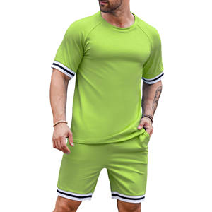 Nouveau design de survêtement d'été respirant et confortable, manches courtes, 100% coton, survêtement d'été pour hommes - Product Image 3