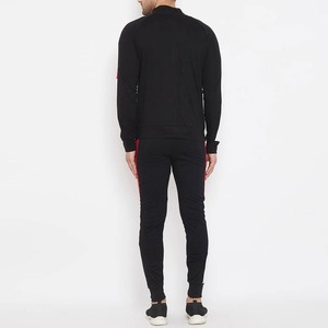 Ensemble de survêtement de course pour homme en molleton 100 % coton de haute qualité, uni, avec capuche réfléchissante - Product Image 3