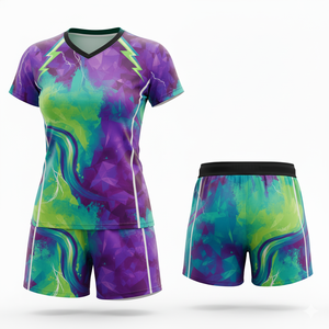 Ensemble d'uniformes de volley-ball personnalisés | Vêtements de sport respirants à séchage rapide | Kit d'entraînement d'équipe avec impression de logo personnalisée - Product Image 3