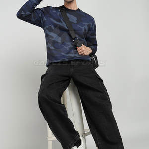 Sweat-shirt imprimé pour homme Pull à épaules tombantes surdimensionné au design graphique vintage pour une mode quotidienne tendance - Product Image 2