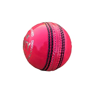Pelota de Cricket de Cuero Cosida a Mano Rosa OEM ODM, Calidad de Partido - Product Image 1