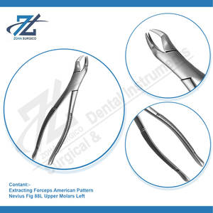 Pince à extraire motif américain Nevius Fig 88L molaires supérieures gauche allemand qualité Starnderd ensemble d'instruments chirurgicaux dentaires - Product Image 4