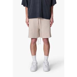 Pantalones Cortos Deportivos Tricot Sólidos Color Bronceado con Logotipo Personalizado, Casuales, Transpirables, Antiarrugas, de Corte Relajado, Cómodos para Gimnasio, Entrenamiento y Running - Product Image 6