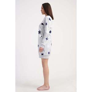 KADIN เสื้อทูนิคเอวสูงแขนยาว 2 ชั้น รุ่นวันพีช-Y.Lacivert - Product Image 3