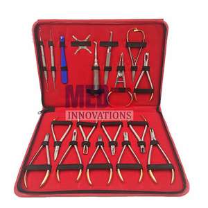 Professional Medical Devices 18-Piece Basic Orthodontics Dental Instruments <b>Set</b> High Quality Steel Tools Kit Including <b>Pliers</b> - Product Image 4