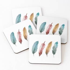 Custom Printed Wood Over Printed Tea Cup Serving <b>Coasters</b> 4 Pieces Set <b>Coasters</b> Kitchen Ware <b>Slate</b> <b>Coasters</b> Epoxy Hot Selling - Product Image 1