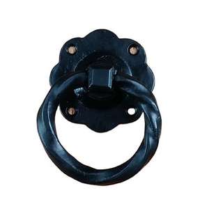 Heurtoir de porte en laiton de style vintage avec fini enduit noir utilisé pour le heurtoir de porte accessoire décoratif de porte de bureau - Product Image 2