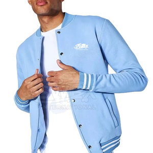 แจ็คเก็ตเลตเตอร์แมนผู้ชายสีพื้นดีไซน์ใหม่ เสื้อผ้าสตรีทแวร์สำหรับฤดูหนาว แจ็คเก็ตเลตเตอร์แมนผู้ชายสำหรับฤดูหนาว - Product Image 1