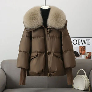 Glossy <b>Puffer</b> <b>Jacket</b> Breathable <b>Hooded</b> with Button Closure OEM and ODM Available - Product Image 3
