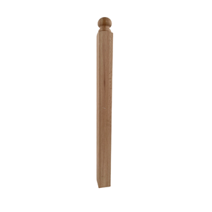 Poteau de départ en bois de caoutchouc FSC avec dessus sphérique 4004B Durable, moderne et simple pour tout escalier extérieur intérieur en bois - Product Image 5