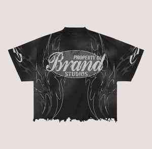 Treetwear Wear été hommes tenue deux pièces Shorts manches T-shirt ensembles rue décontracté 2 pièces pantalons courts Vintage hommes ensembles - Product Image 3