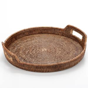 Plateau de service en coquillages en rotin Ocean Breeze, tissé à la main, cadeau de vacances parfait et présentoir de table - Product Image 6