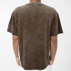 เสื้อยืดผู้ชายผ้าฝ้ายธรรมดาสีกรดเสื้อยืดสำหรับสตรีทเสื้อยืดฟอกสีออกแบบโลโก้ได้ตามต้องการ - Product Image 4