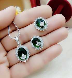 Trending American Diamond Pendant Set Cz Stone Party Wear Premium Design Indian Women Jewellery Handmade Bulk Product - Product Image 2