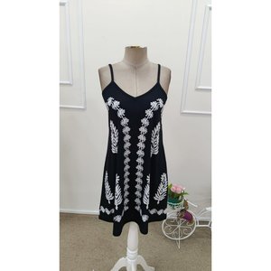 Vestido Mini Estampado Casual de Tirantes Finos y Cuello en V para Mujer de Jane's, Tela Jersey Fina Sin Forro, Tallas para Adultos S-3XL - Product Image 4