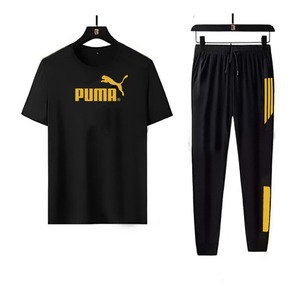 Vêtements de sport d'été pour hommes, imprimés à l'écran, respirants, antibactériens, séchage rapide, assortis, ensembles de vêtements de sport 2 pièces - Product Image 4