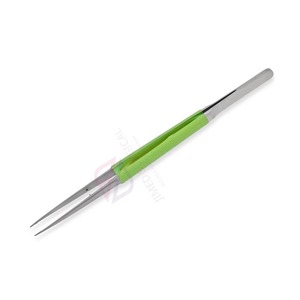Micro Pinzas Depakey de Acero Inoxidable con Mango Recubierto Verde, Acabado Arenado, Certificación CE, para Uso Quirúrgico Hospitalario - Product Image 4