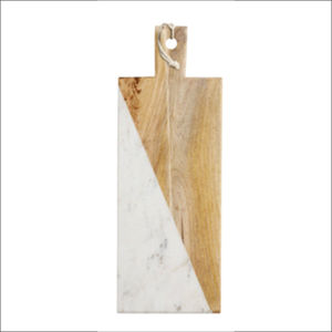 Vente en gros de planche à découper de luxe bicolore en bois marbre rectangulaire plateau de service fait à la main planche à découper en bois personnalisée - Product Image 1