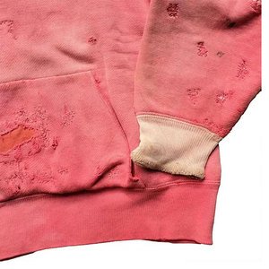 Sudadera con Capucha de Forro Polar para Hombre, Estilo Desgastado, Color Sólido, Teñido Liso, de Secado Rápido, Color Personalizado, Talla Personalizada, Tejido - Product Image 5