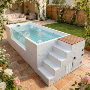 Piscina contenedorizada de 40 pies, piscina elevada con estructura de acero, bañera de hidromasaje, jacuzzi de agua caliente, piscina. - Product Image 3