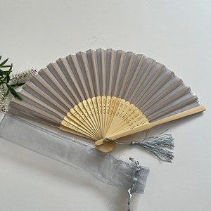 Imple-abanicos decorativos plegables de seda de bambú, Estilo Vintage clásico para decoración con colores personalizados - Product Image 2