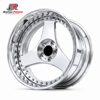 Jantes forgées sur mesure en 2 parties à profil profond 18 19 20 21 pouces 3 branches chromées polies pour BMW Mercedes Lexus Audi A6 A8 Classe S