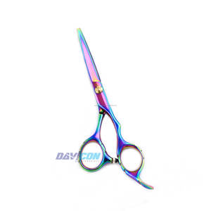 Tijera de peluquero Manual de gran oferta, base de acero inoxidable recubierta de Titanio arcoíris para instrumentos quirúrgicos - Product Image 3