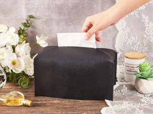 Boîte à mouchoirs en cuir personnalisée Pochette porte-serviettes personnalisée pour les mariages LBTC-0004 - Product Image 5