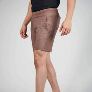 Shorts de sport pour hommes en polyester respirant de haute qualité, style décontracté ajusté, taille mi-haute, motif uni, service OEM disponible - Product Image 4