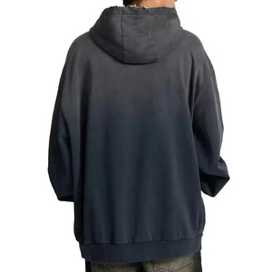 Custom Logo 100% Cotton <b>Men</b> Acid Wash Hoodie Long Sleeve Oversized Streetwear Pullover <b>Men's</b> Hoodies and Sweatshirts OEM Service - Product Image 2