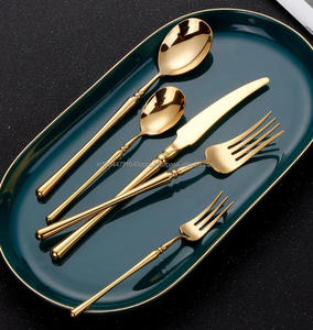 Classy Sleek Handle 5 piezas de acero inoxidable con acabado de espejo Juego de cubiertos Parte DE BODA Restaurante - Product Image 4