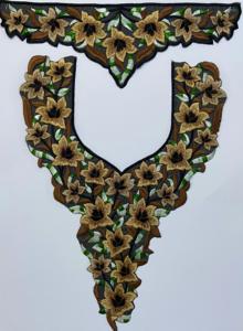 Handmade in India Elegant Patches for Clothing Accessory with Soft Tulle Embroidered Collar and 3D Floral <b>Appliques</b> - Product Image 4